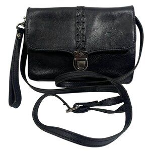 PATRICIA NASH Bianco Organizer Braided Crossbody Bag Trifold Wallet Wristlet EUC
